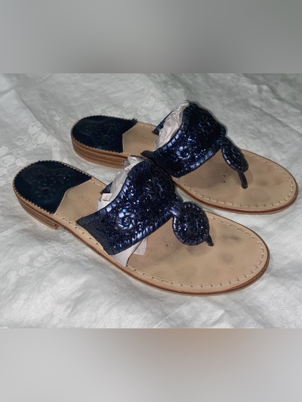 Jack Rogers Navy Blue glitter Sandals